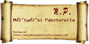 Mátyási Pasztorella névjegykártya